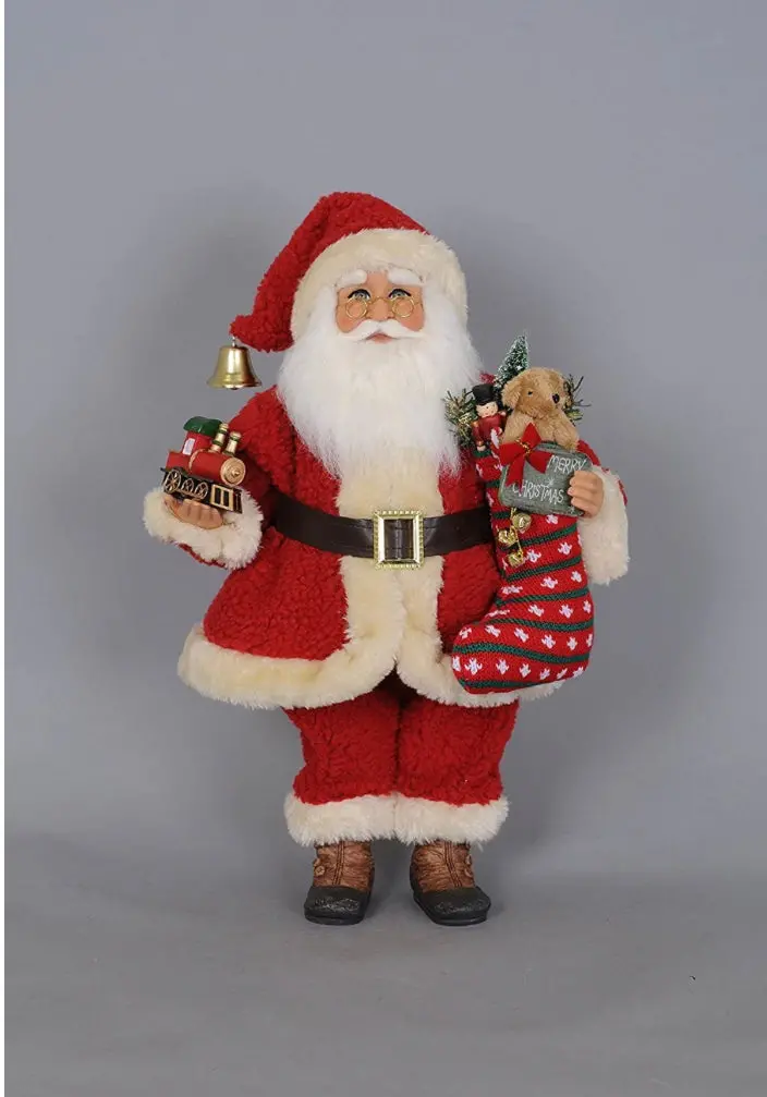 Train-Themed Santa Figurine – 17 Inch (Karen Didion Originals) 1