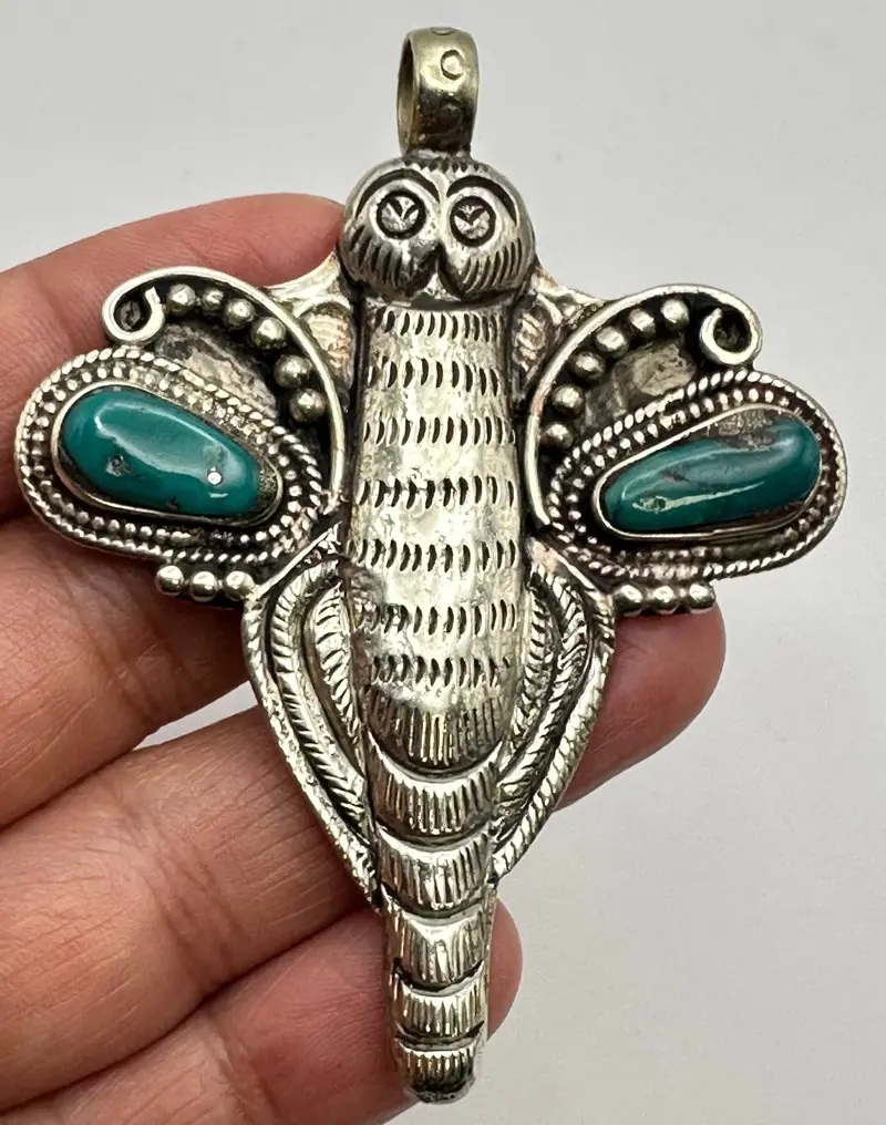 Turquoise Dragonfly Pendant Necklace By Third Eye Jewelry Inc. 1