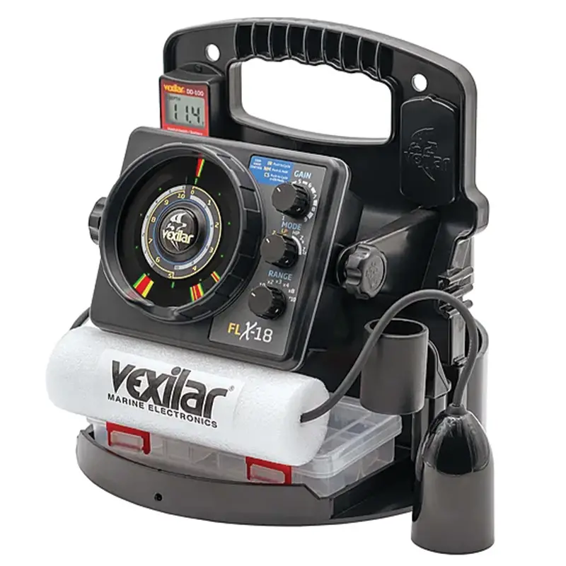 Vexilar Flx-18 Propack Ii Ice Fishing Sonar System With 12° Transducer & Dd-100 Display 1