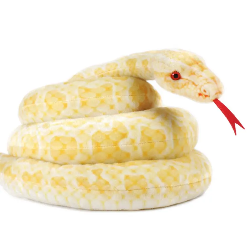 Viahart Alba The Albino Burmese Python Extra-Long Plush (100") 1