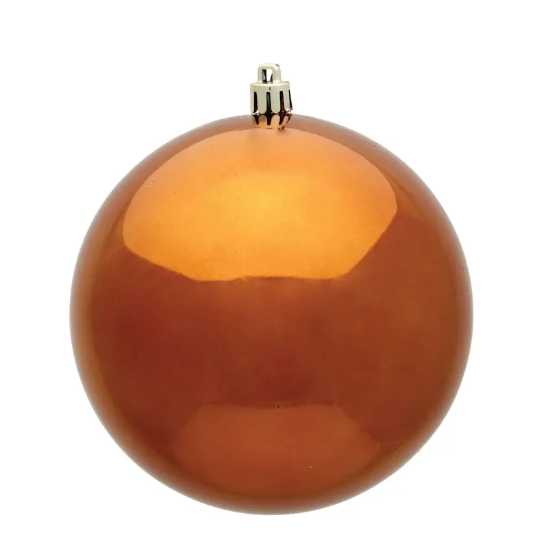 Vickerman Shiny Copper Ball Ornament – 2.4" Metallic Holiday Decor 1
