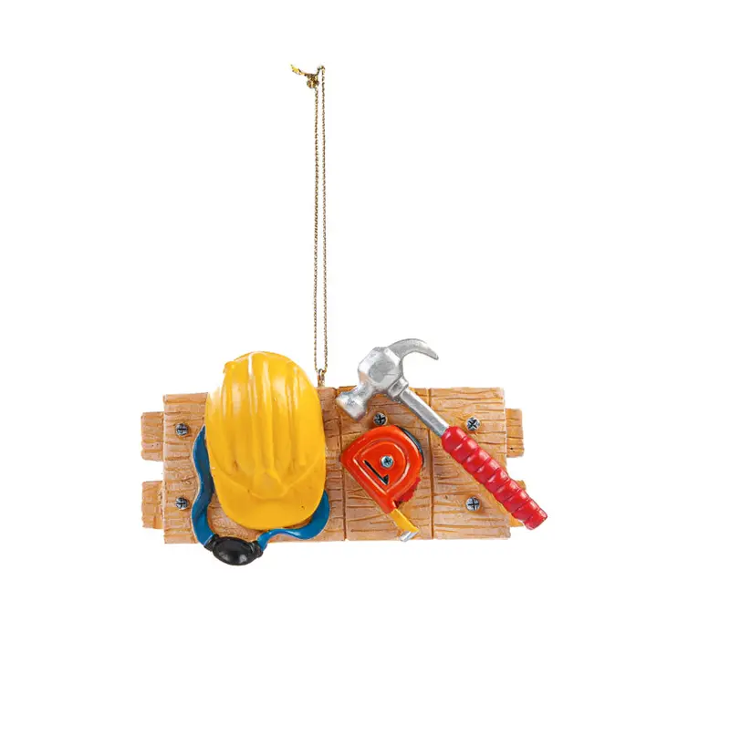 Vintage-Style Polyresin Tool Ornament – Rustic Holiday Decoration 1