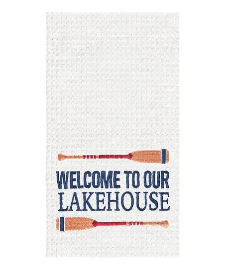 Welcome To Our Lakehouse Kitchen Towel 1