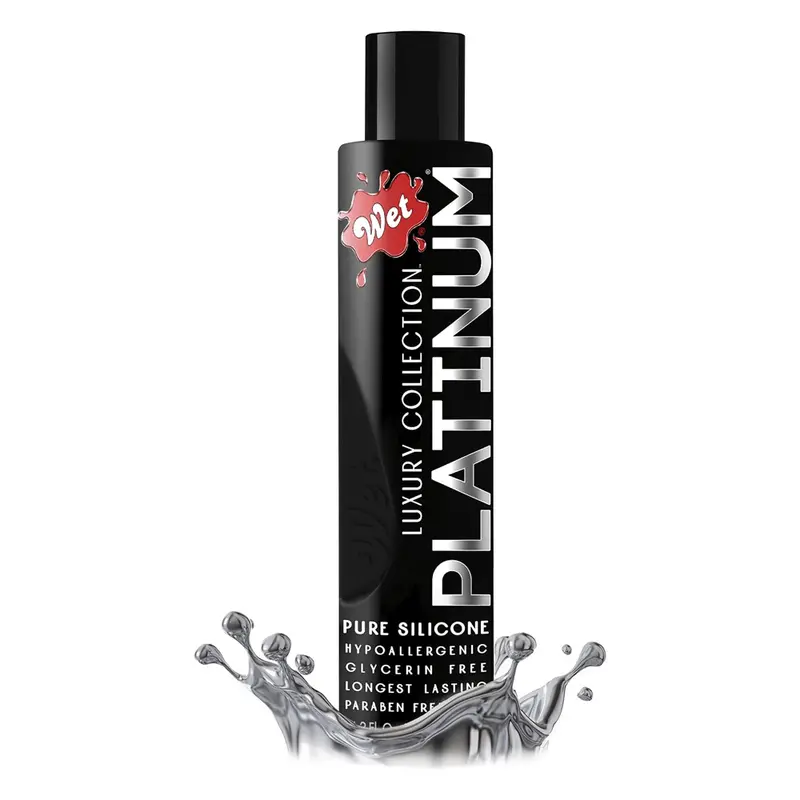 Wet Platinum Silicone-Based Lubricant – 4.2 Fl Oz Bottle 1