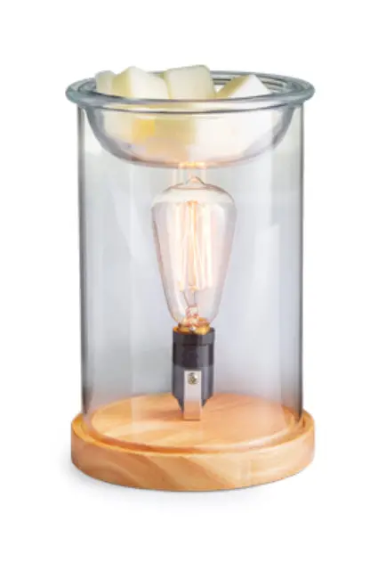 Wood-And-Glass Edison Bulb Warmer Lamp – Ambient Illumination Accent 1