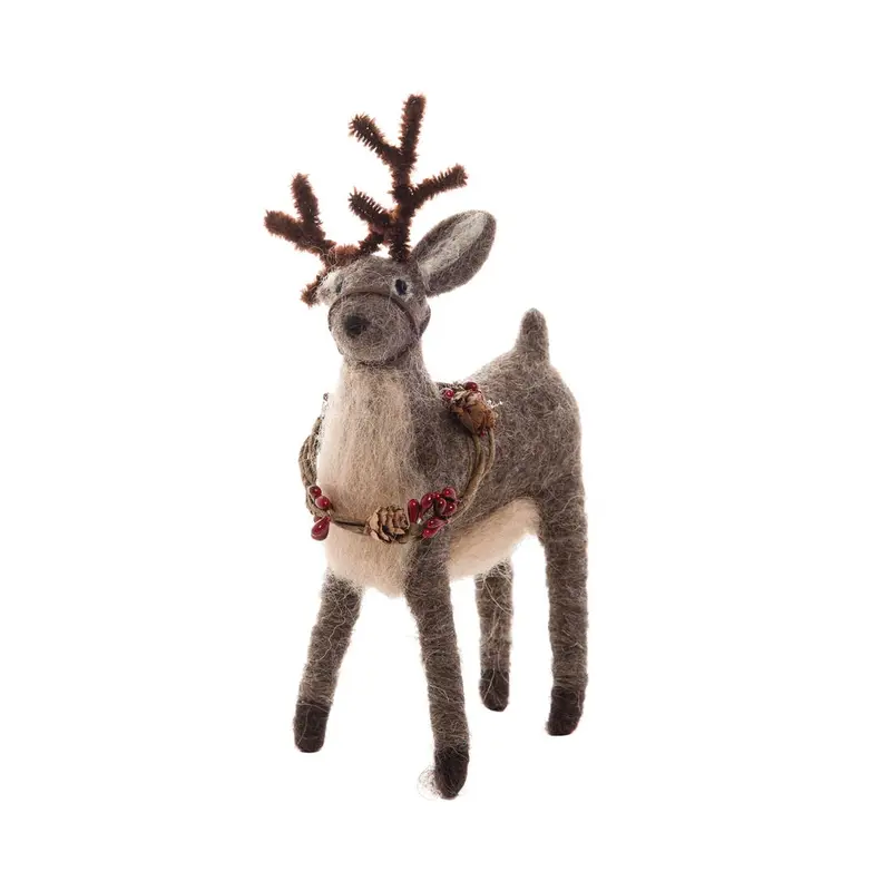 Woodland Deer Ornament – Wool-Felt Design By Gallerie Ii 1