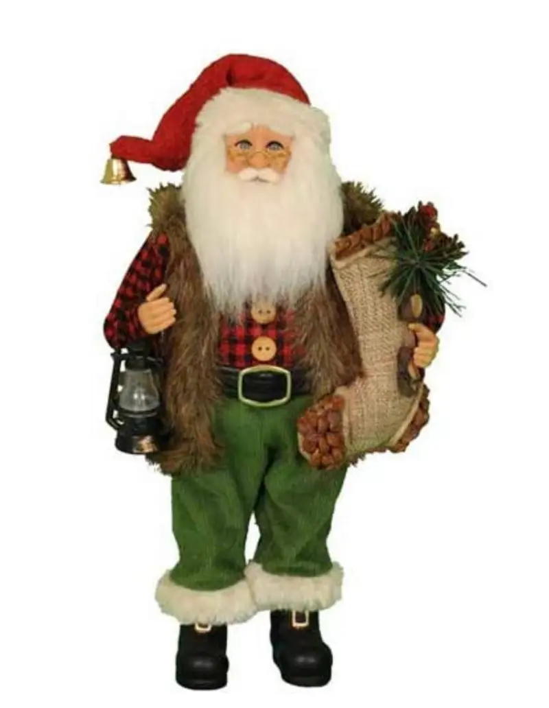 Woodland Stocking Santa Figurine – 13 Inch (Karen Didion Originals) 1