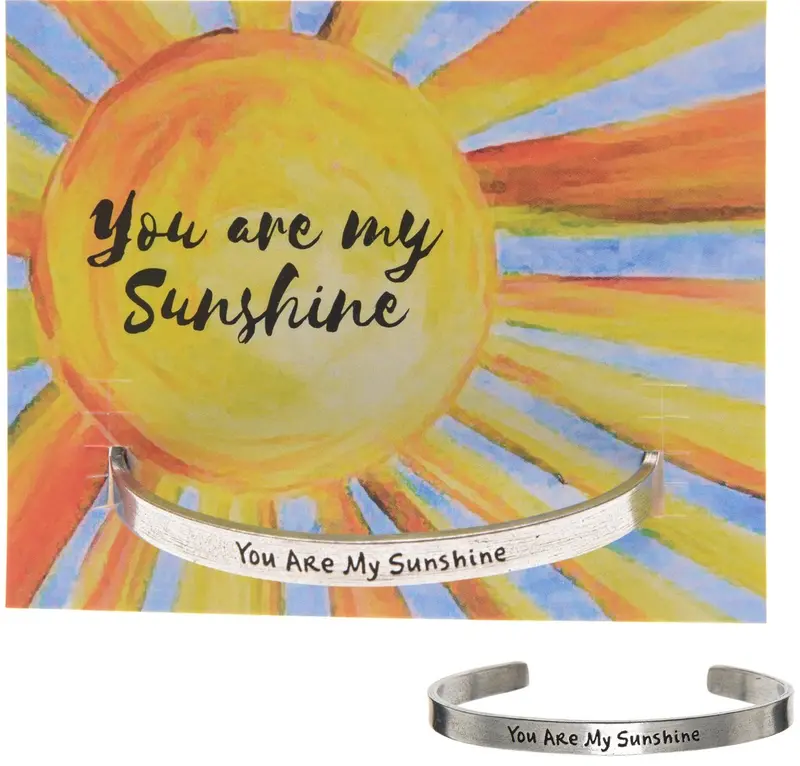 You Are My Sunshine Sentimental Cuff Bracelet 1