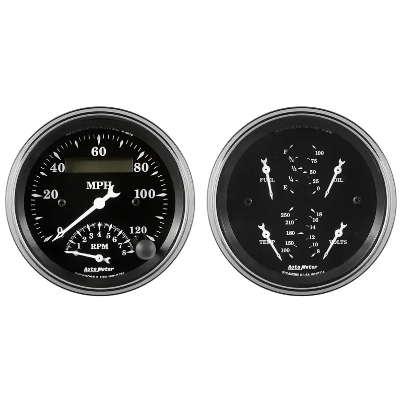 Autometer 1720 - Traditional Incandescent Lighting Illuminates Around The Perimeter Of Dial 1