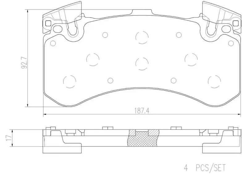 Brembo Ceramic Brake Pad Set – Premium Performance Front Brakes (P85136N) 1