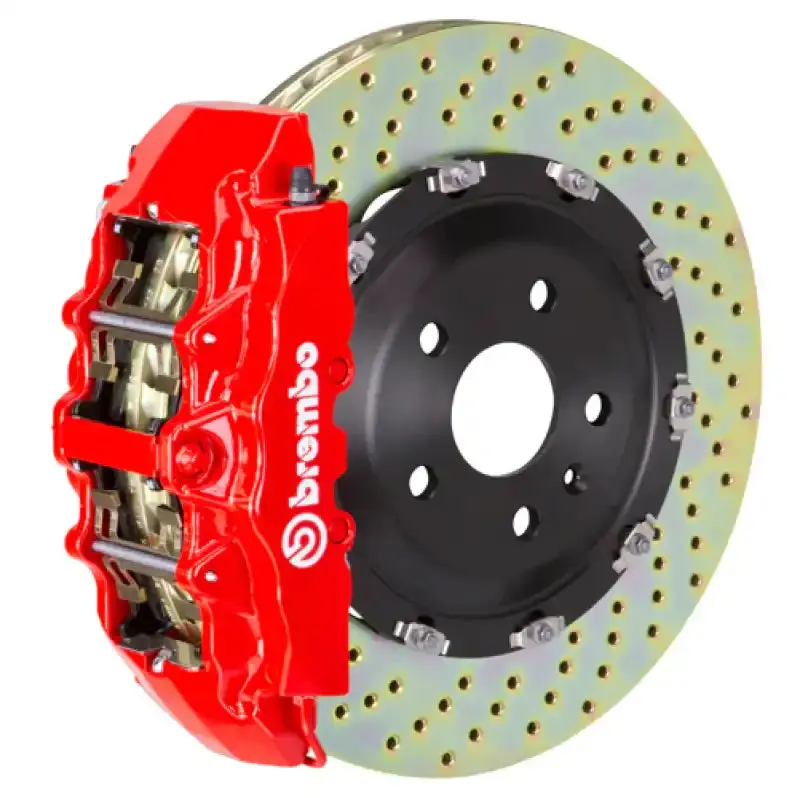 Brembo Gt Big Brake Kit For Infiniti Qx56/Qx80 – Front Drilled Two-Piece Rotors, 380X34Mm, Red Finish 1