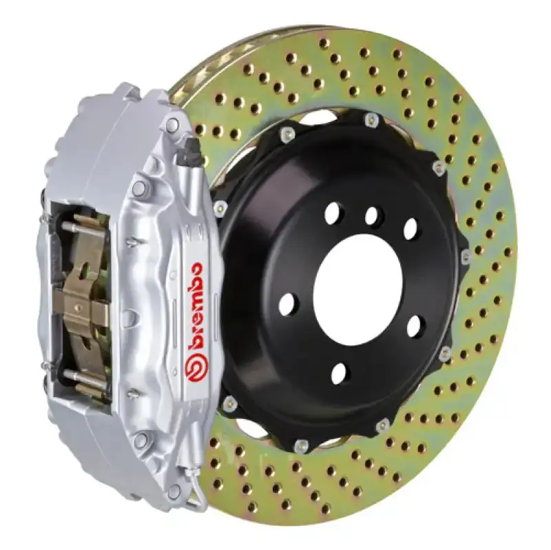 Brembo Skyline Gt-R Front Big Brake Kit – 6-Piston Calipers, 355X32Mm Drilled Rotors (Silver) 1