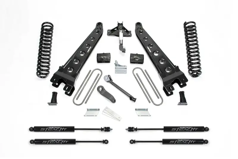 Fabtech K2131M 6-Radial-Arm Lift System With Coils & Stealth Shocks For 2008–2016 Ford F-350/F-450 4Wd (8-Lug) 1