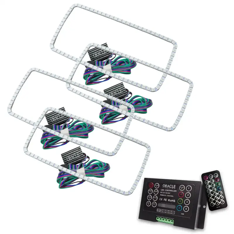Oracle Lighting 2629-333 Colorshift Halo Kit – Modern Square Ring Design (2.0) 1